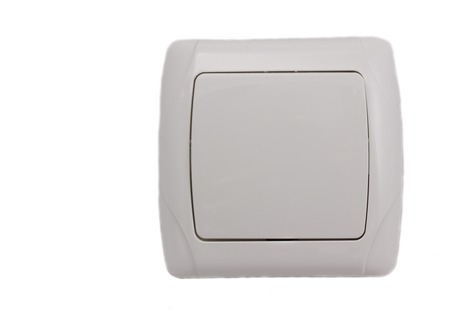 one-button switch isolated on white background, control the switching on and off of lighting in the...