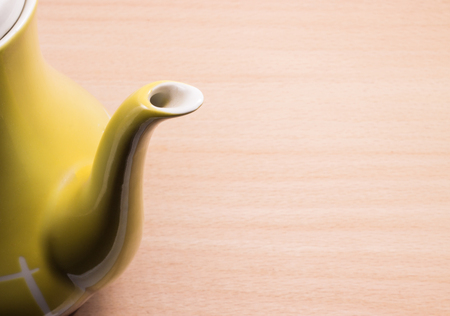 kettle on a wooden background very beautiful vintage Soviet-eraの写真素材