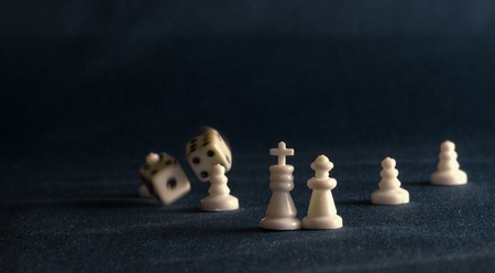 Chess is board game, it is very ancient, was invented in India, this game can be associated with the business, the main figure is the king, a manager he is the chief and all around to protect himの写真素材