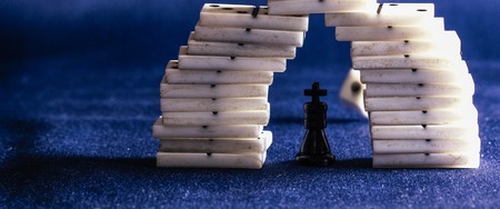 Chess is board game, it is very ancient, was invented in India, this game can be associated with the business, the main figure is the king, a manager he is the chief and all around to protect himの写真素材
