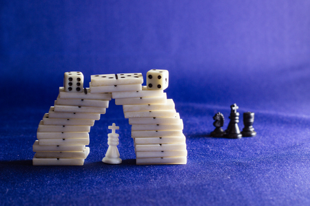 Chess is board game, it is very ancient, was invented in India, this game can be associated with the business, the main figure is the king, a manager he is the chief and all around to protect himの写真素材