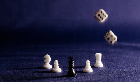 Chess is board game, it is very ancient, was invented in India, this game can be associated with the business, the main figure is the king, a manager he is the chief and all around to protect himの写真素材