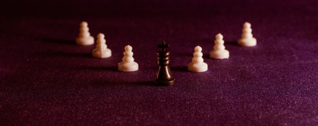 Chess is board game, it is very ancient, was invented in India, this game can be associated with the business, the main figure is the king, a manager he is the chief and all around to protect himの写真素材