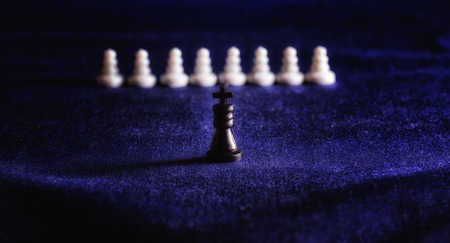 Chess is board game, it is very ancient, was invented in India, this game can be associated with the business, the main figure is the king, a manager he is the chief and all around to protect himの写真素材