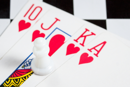 chess queen in poker objects of popular board games