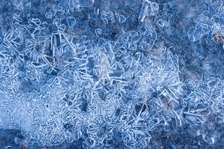 beautiful patterns on blue ice concept of nature of winter