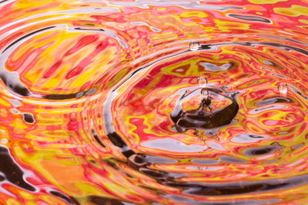 exciting autumn colors on the surface of the water bright and beautifulの写真素材
