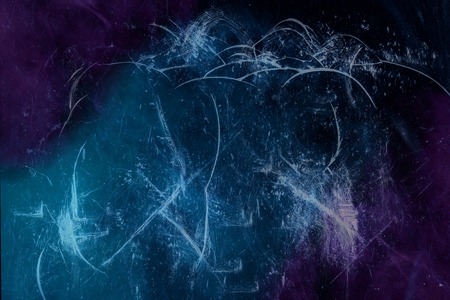 mysterious broken glass against the background of a multi-colored cigarette vapor mystical abstractionの写真素材