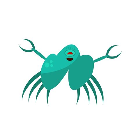 microorganism funny character for design on a white background object for halloween medicine conceptのイラスト素材