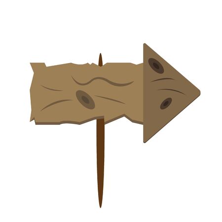 Wooden arrow pointer beautiful patterns close-up on the surface of the object for design on a white backgroundのイラスト素材