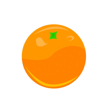 orange shiny fruit texture closeup tropical vitamin object on white backgroundのイラスト素材