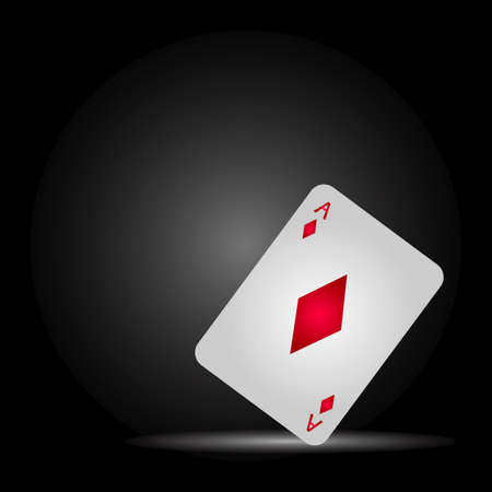 ace of diamonds senior playing card against a dark background concept of board games and casinosのイラスト素材