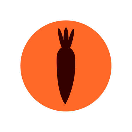 carrot silhouette vegetable on the background of the setting sun concept agricultureのイラスト素材