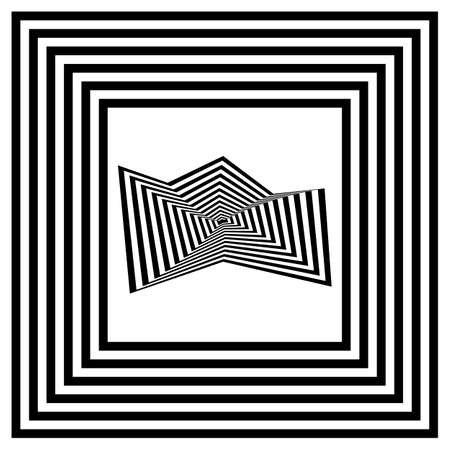 pattern for design in the style of op art optical illusion creates the feeling of an uneven surfaceのイラスト素材