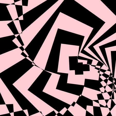 abstract pink and black background in op art styleのイラスト素材