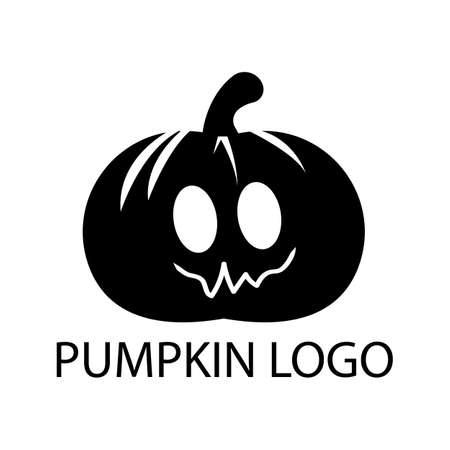 pumpkin for halloween logo on white backgroundのイラスト素材