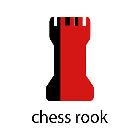 chess rook logo on white background concept of popular board gameのイラスト素材