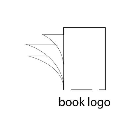 logo book and pages in the style of minimalismのイラスト素材