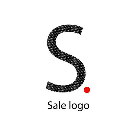 letter S with a pattern of percent modern logo for designのイラスト素材