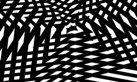 black and white texture in op art style modern designのイラスト素材