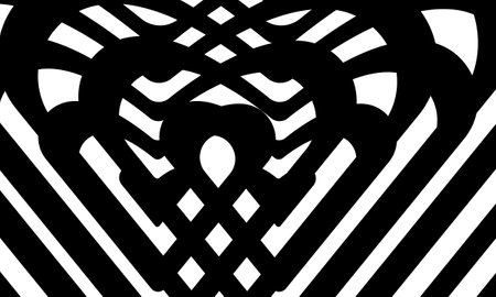 black art pattern on white backgroundのイラスト素材