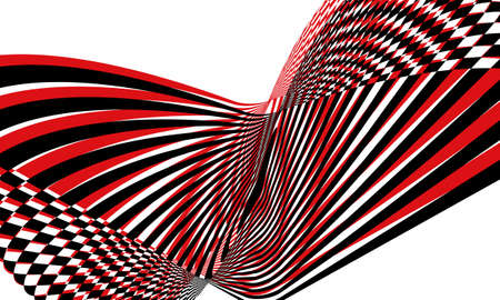 enchanting red and black patterns in op art style modern designのイラスト素材
