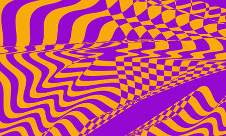 orange mesmerizing patterns create an optical illusion on a purple background wallpaper for design
