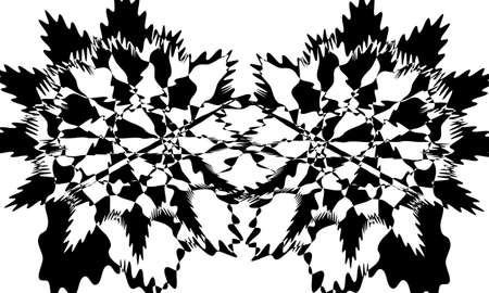 magic black patterns in op art styleのイラスト素材