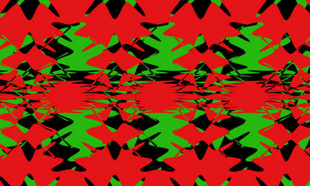 bright red green wallpaper with interesting patterns