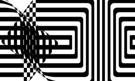 black original pattern in op art style modern designのイラスト素材