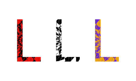 letter E for design in the style of op-artのイラスト素材