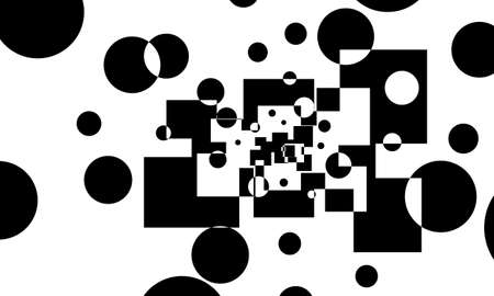original optical illusion creative patterns Black on whiteのイラスト素材