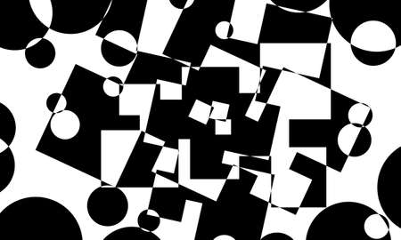 black pattern on white background enchanting optical illusionのイラスト素材