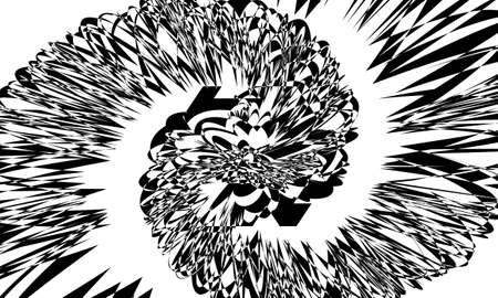 mesmerizing black op-art pattern creative design unique wallpaperのイラスト素材