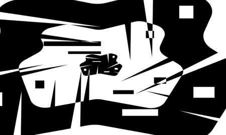 black original texture for modern design original mystical patternのイラスト素材