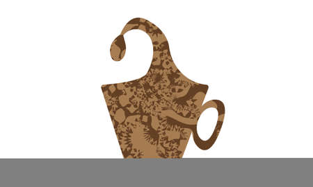 op art style coffee cup on white backgroundのイラスト素材