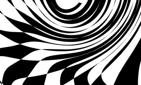 interesting black pattern in op art style modern monochrome wallpaperのイラスト素材
