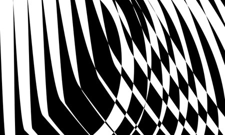 black pattern in op-art style mesmerizing optical illusionのイラスト素材