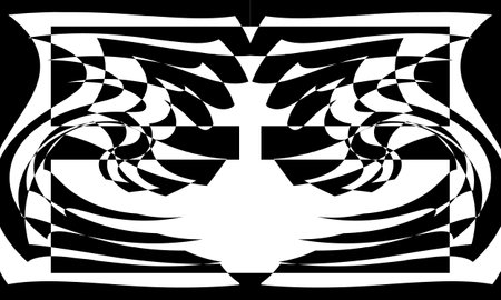 mesmerizing op art with optical illusion modern design creative conceptのイラスト素材