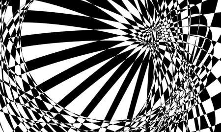 beautiful op art style monochrome wallpaper for designのイラスト素材