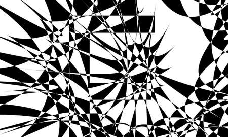 original mystical pattern in op art style creative monochrome wallpaper for designのイラスト素材