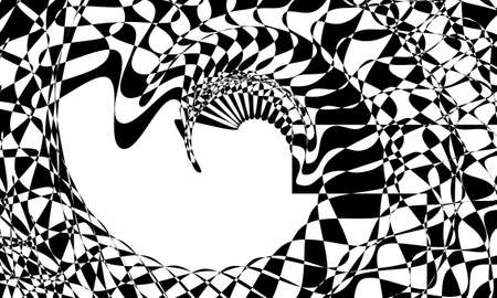 Op art pattern monochrome modern wallpaperのイラスト素材