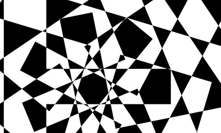unique black curl pattern original monochrome wallpaper modern designのイラスト素材