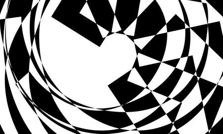 original monochrome wallpaper charming pattern in op art styleのイラスト素材