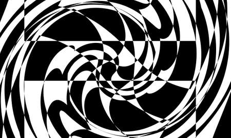 interesting striped patterns in op art styleのイラスト素材