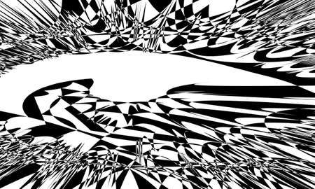 black mystical patterns in op art style wallpaper for halloweenのイラスト素材