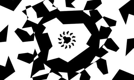 monochrome wallpaper in op art style futuristic designのイラスト素材