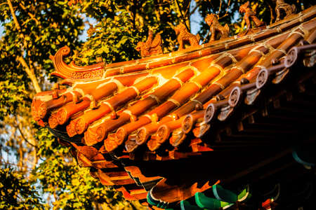 Park Chinese Village House Roof Park Chinese Village House Roof