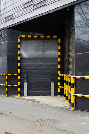 place of unloading for trucks in the territory of the store. high quality photo