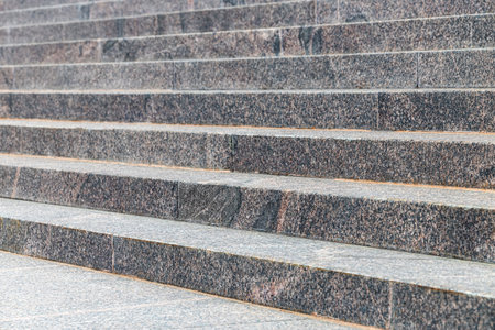 fragment of a staircase made of stone. stone steps